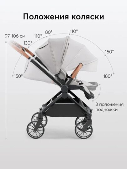 Коляска Happy Baby CELINE PRO 3 в 1 /  grey