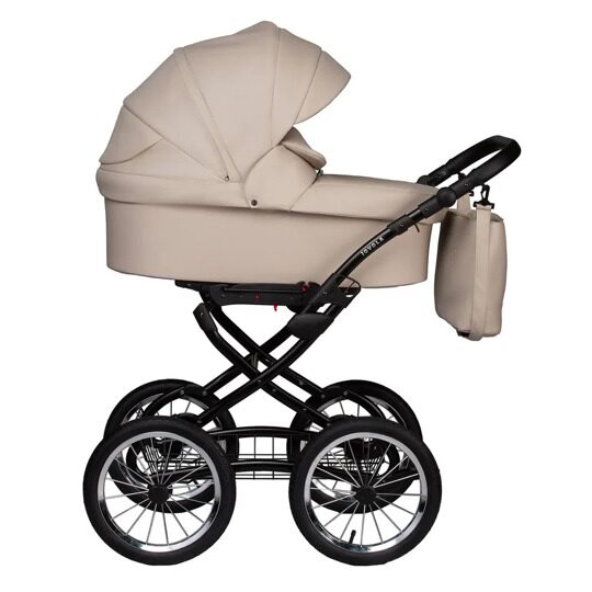 Коляска Jovola Tessa Classic Eco Plus 14 2 в 1 / Te 02 (св.бежевая кожа)