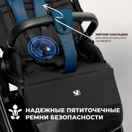 Коляска Sweet Baby Stella 3 в 1 / Black