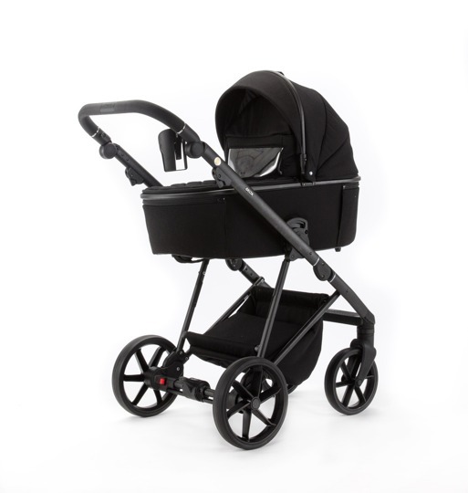 Коляска Adamex DELTA NATURA 3 в 1 / DN-11-CARBON (Черная ткань-черная рама)