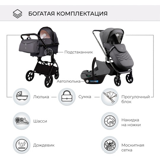 Коляска SBL Elegante 3 в 1 / GL Grey