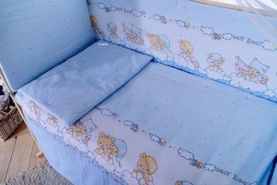 Комплект в кроватку Баю-Бай Мечта голубой К70-М4 (7 предметов)