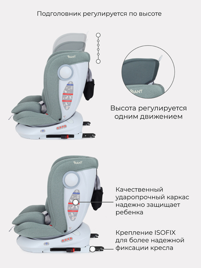 Автокресло Rant DRIVE isofix Active Line (0-36 кг) /  LB619 Green