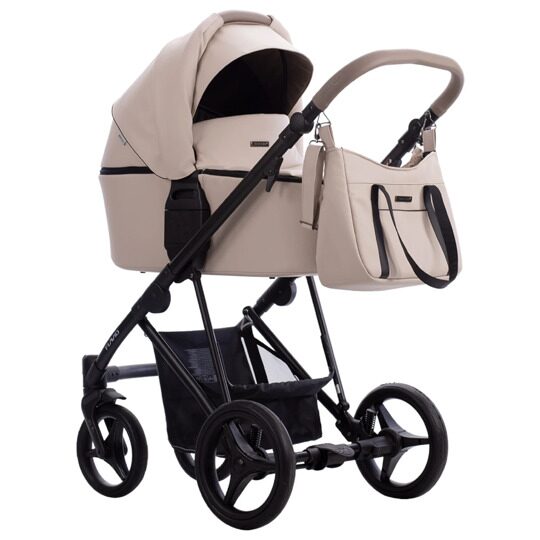 Коляска Bebetto FLAVIO PRO 3 в 1 / 02 (св.бежевая кожа)
