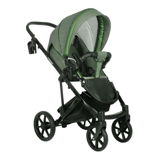 Коляска Pituso CONFORT Plus 2 в 1 Олива+Кожа Олива металлик