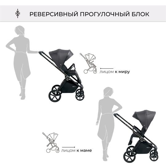 Коляска SBL Elegante 2 в 1 / Chrome  Black