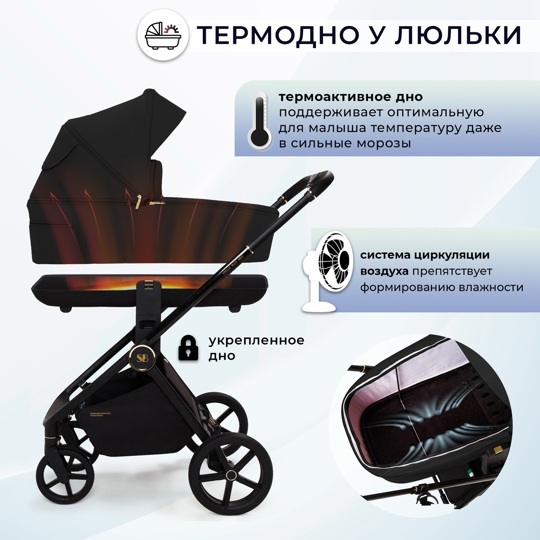 Коляска Sweet Baby Stella Plus Neo 2 в 1 / Black