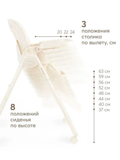 Стульчик для кормления Happy Baby WILLIAM PRO / milky