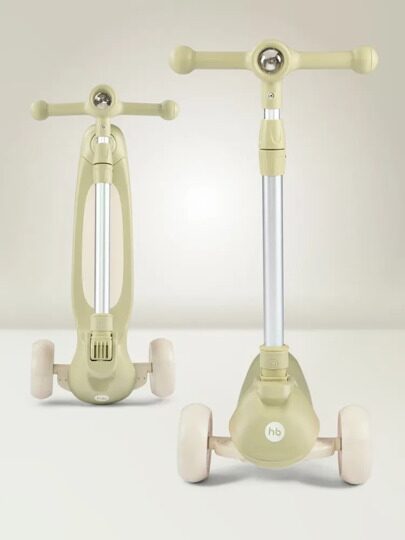 Самокат Happy Baby WEEZY со световой подсветкой и музыкой 50053 / light olive