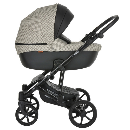 Коляска Pituso CONFORT Plus 2 в 1 GUCCI Beige+Кожа Black