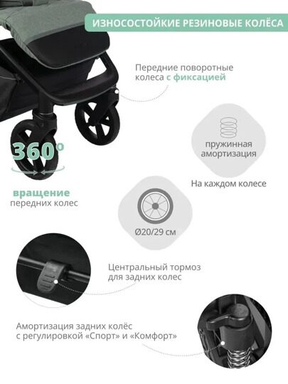 Прогулочная коляска Indigo CORSA / оливковый