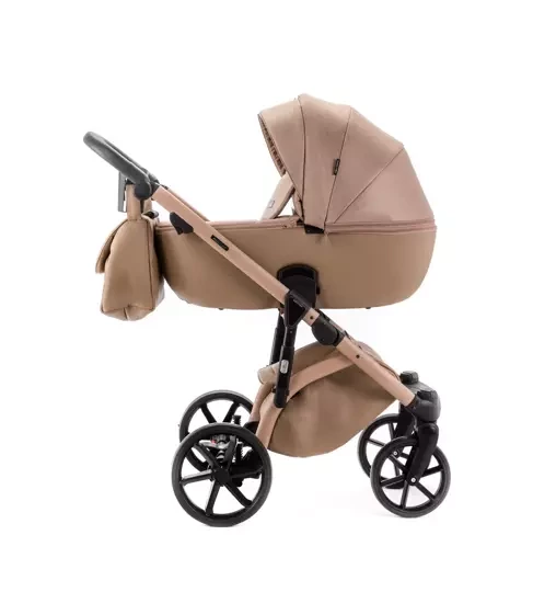 Коляска Adamex NOLA Natura 3 в 1 / CAMEL-5 Т.Бежевая ткань, Т. бежевая экокожа