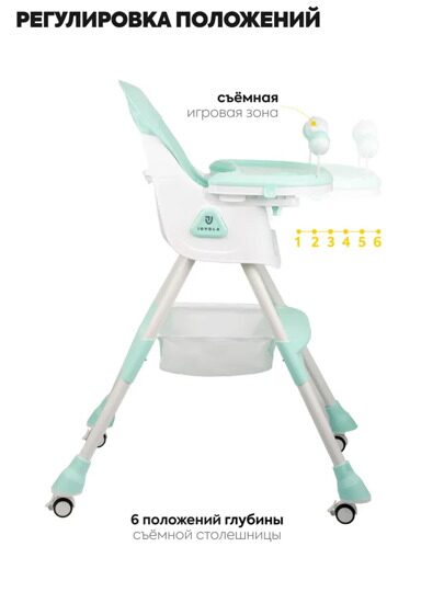 Стульчик для кормления Jovola Jelly S1 6-36 месяцев / мятный