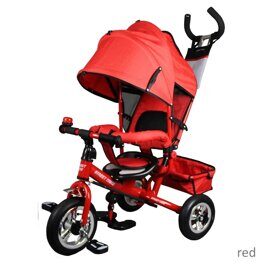 Детский трехколесный велосипед с ручкой Street Trike A22-1 Красный