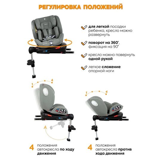 Автокресло детское Jovola JET 8.0 Isofix 0-36 кг с упором в пол / зелёный