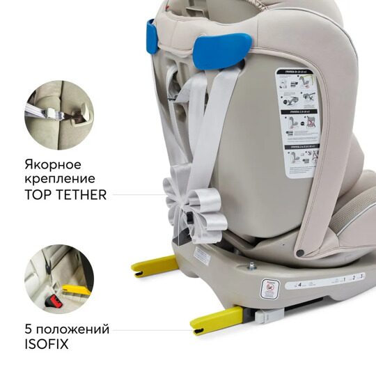 Автокресло Happy Baby UNIX isofix (0-36 кг) / beige