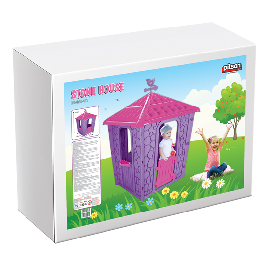 Детский игровой дом Pilsan Stone House Фиолетовый