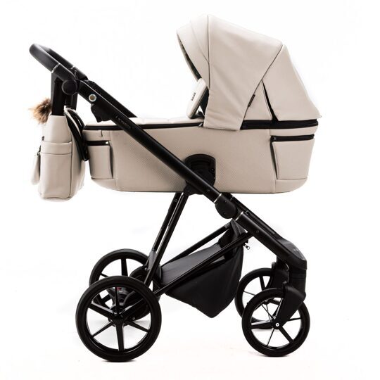 Коляска Adamex Vasco Deluxe 2 в 1 / V-SA7 Светло-бежевая Экокожа