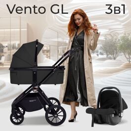 Коляска Sweet Baby Vento 3 в 1 / Black