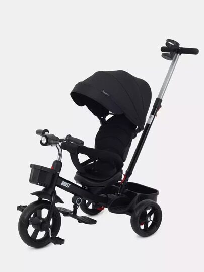 Детский трехколесный велосипед с ручкой Rant Basic GHOST RB250 / Black