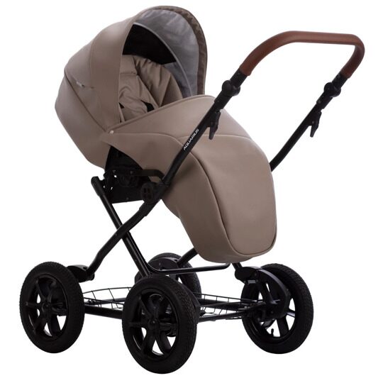 Коляска Bebetto AQUARIUS PRO 3 в 1 / 04 (т.бежевая кожа)