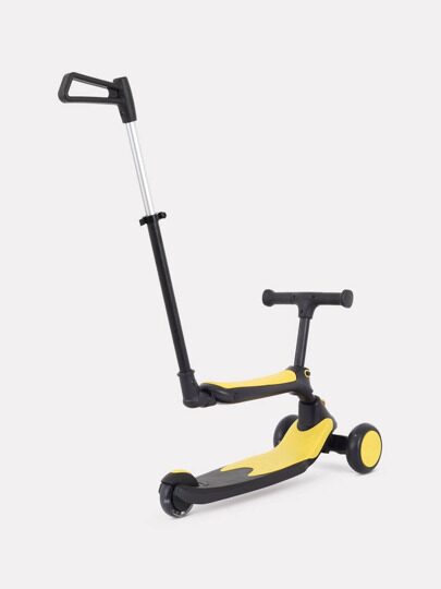 Беговел-самокат Rant Rider Plus о светящимися колесами RB100 / Black-Yellow