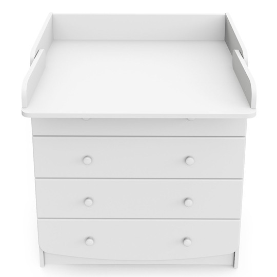 Пеленальный комод Indigo Classic 800/4 МДФ, ЛДСП / белый-белый