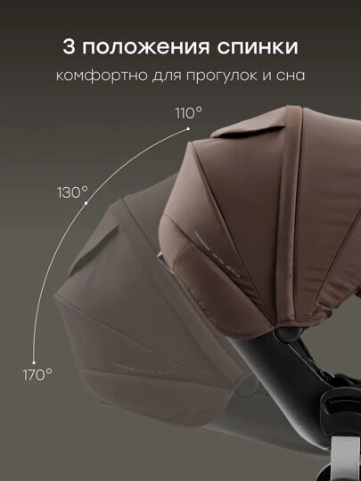 Коляска Happy Baby KIDLANDER 3 в 1 /  dark brown