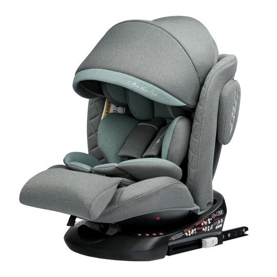 Автокресло Indigo SMART Plus Isofix 0+1+2+3 (0-36 кг) / серый-зеленый