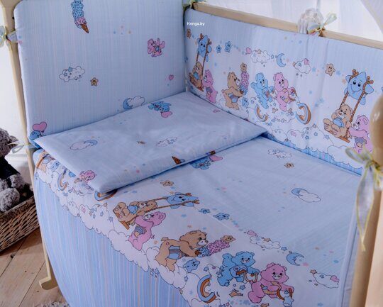 Комплект в кроватку Баю-Бай Забава голубой К40-З4 (4 предмета)