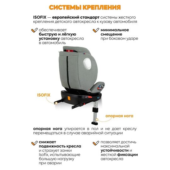 Автокресло детское Jovola JET 8.0 Isofix 0-36 кг с упором в пол / зелёный