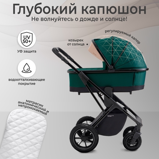 Коляска Sweet Baby MASSIMO Air 2 в 1 / Green