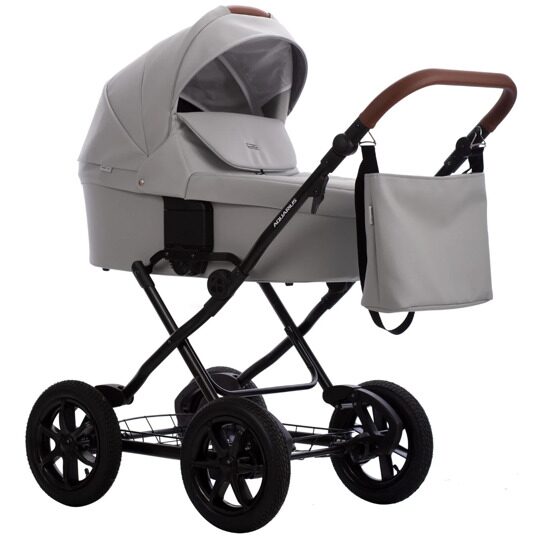 Коляска Bebetto AQUARIUS PRO 3 в 1 / 02 (св.серая кожа)