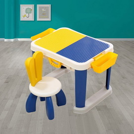 Стол для игр с конструктором + стульчик PITUSO