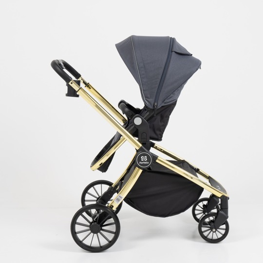 Коляска Farfello Baby Shell 3 в 1 / 2024 Серый желтый хром BBS-008