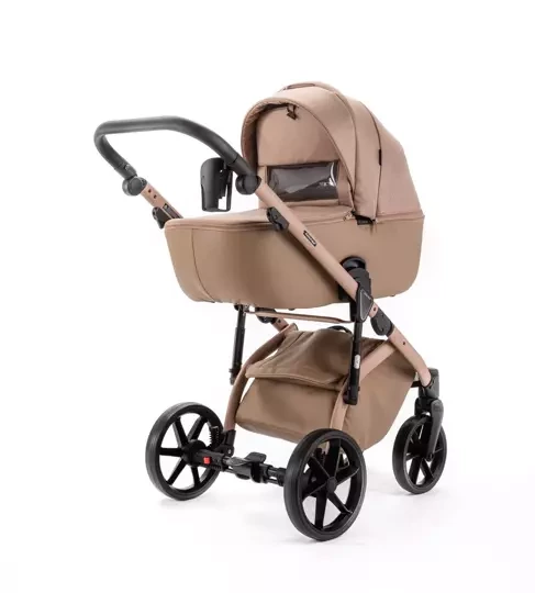 Коляска Adamex NOLA Natura 3 в 1 / CAMEL-5 Т.Бежевая ткань, Т. бежевая экокожа