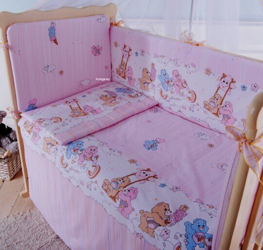 Комплект в кроватку Баю-Бай Забава розовый К30-З1 (3 предмета)