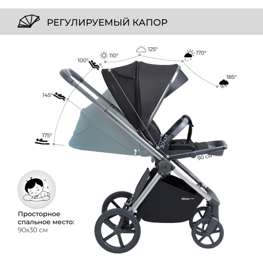Коляска Sweet Baby Elegante 3 в 1 / BRD Black