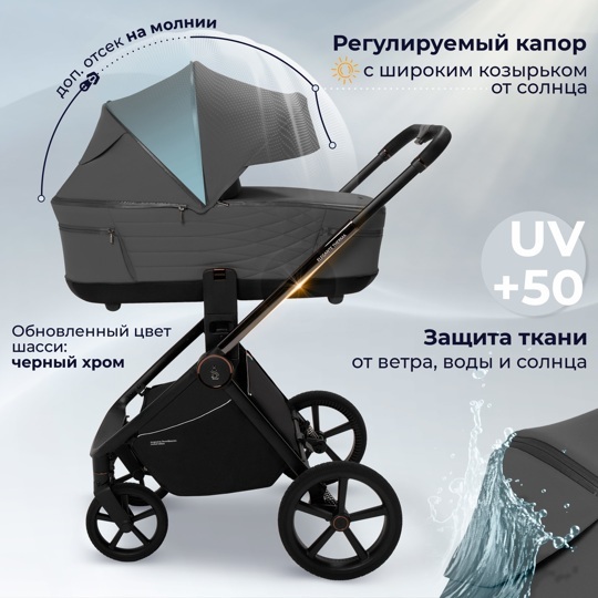 Коляска SBL Elegante Therma 2 в 1 / Dark Grey