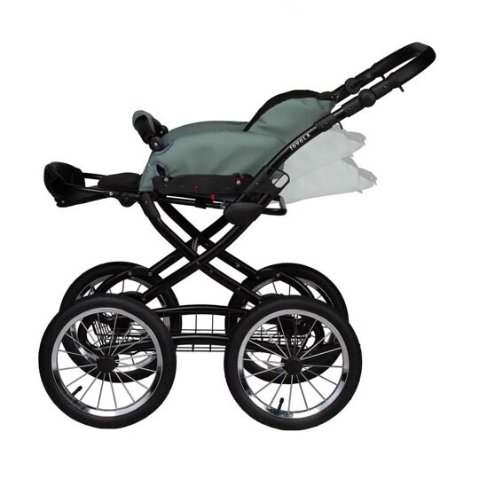 Коляска Jovola Tessa Classic Eco Plus 14 2 в 1 / Te 01 (шалфей кожа)