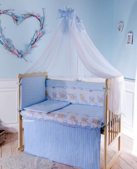 Комплект в кроватку Баю-Бай Мечта голубой К60-М4 (6 предметов)