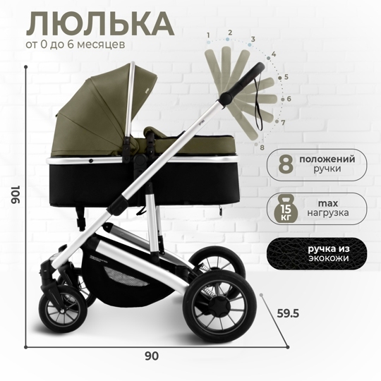 Коляска-трансформер Sweet Baby Optima 2 в 1 / Olive