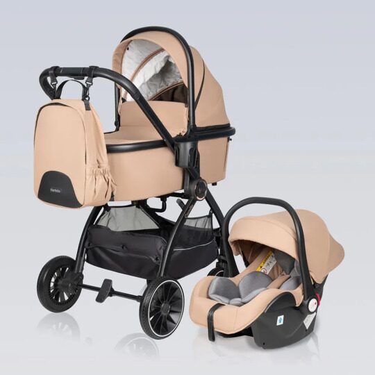 Коляска Farfello Camille 3 в 1 / 2024 бежевый CML-2