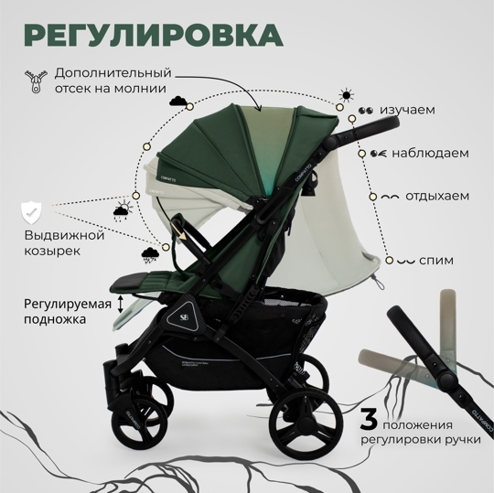 Прогулочная коляска Sweet Baby Compatto / Green