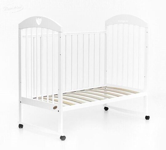 Детская кроватка Bambini Comfort М 01.10.18 (колеса качалка) белый
