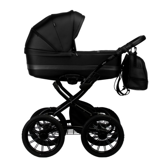 Коляска Indigo AVEO ECO Plus 14" 2 в 1  / ae 02 (черная кожа)