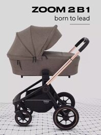Коляска MOWBaby ZOOM PU 2 в 1 / RA086 Gold Cacao Brown