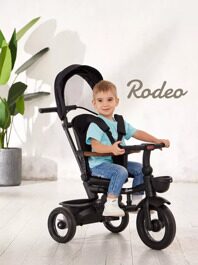 Детский трехколесный велосипед с ручкой MOWBaby RODEO MC053 / Black