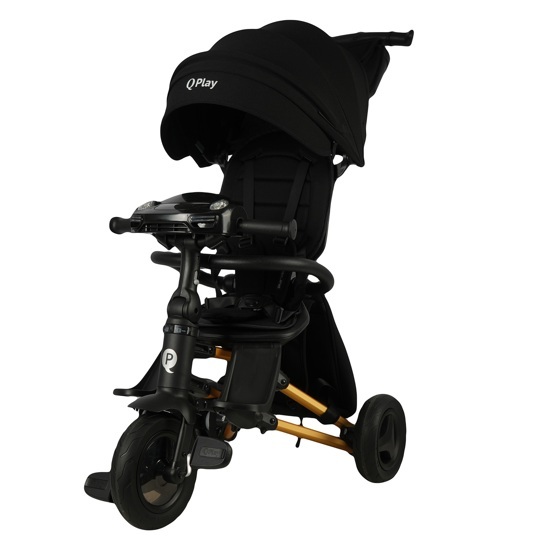 Велосипед трехколесный Qplay S700-17 SPRINTER SM Black (Rub/Gold) (муз.панель)