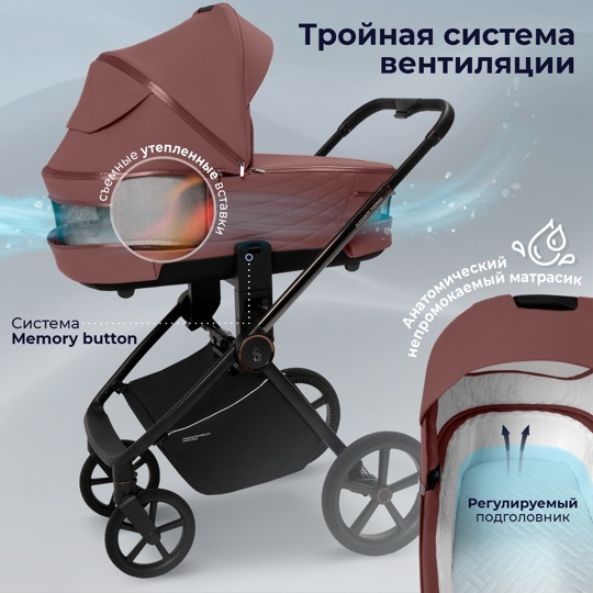 Коляска SBL Elegante Therma 2 в 1 / Mokka